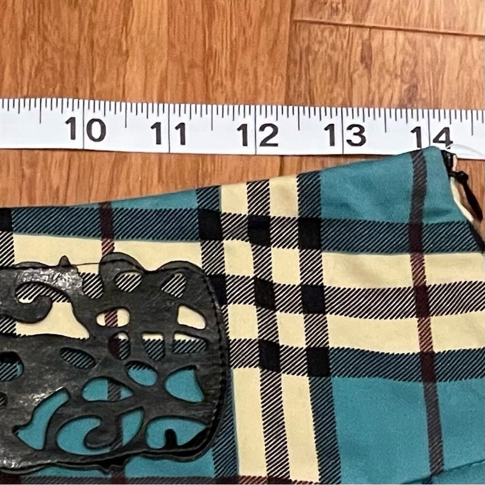 SD II Plaid Mini Skirt Pleated Teal Cream Black Size M Anime Cosplay Clueless - Picture 2 of 13